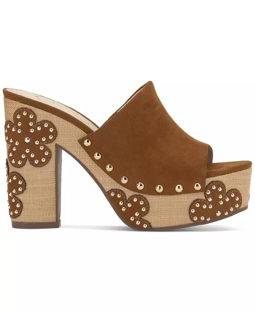 Jessica Simpson Women's Shelbie Floral Wood Heeled Platform Sandals 2