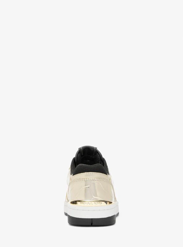 Michael Kors Rebel Metallic Crocodile Embossed Leather Sneaker 3