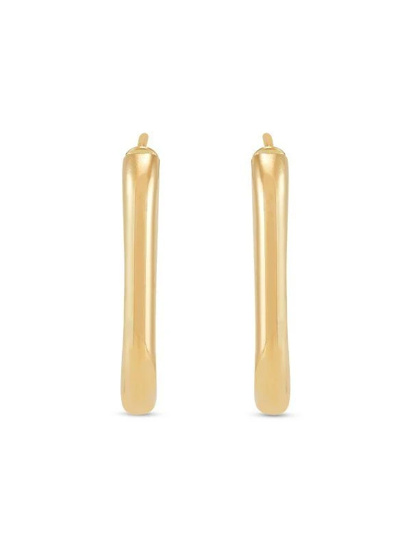 Saks Fifth Avenue 14K Yellow Gold Oval Huggie Earrings 2