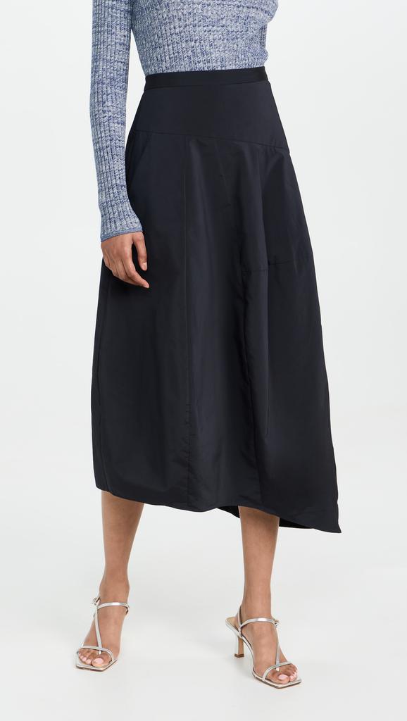 Tibi Nylon Asymmetrical Balloon Skirt