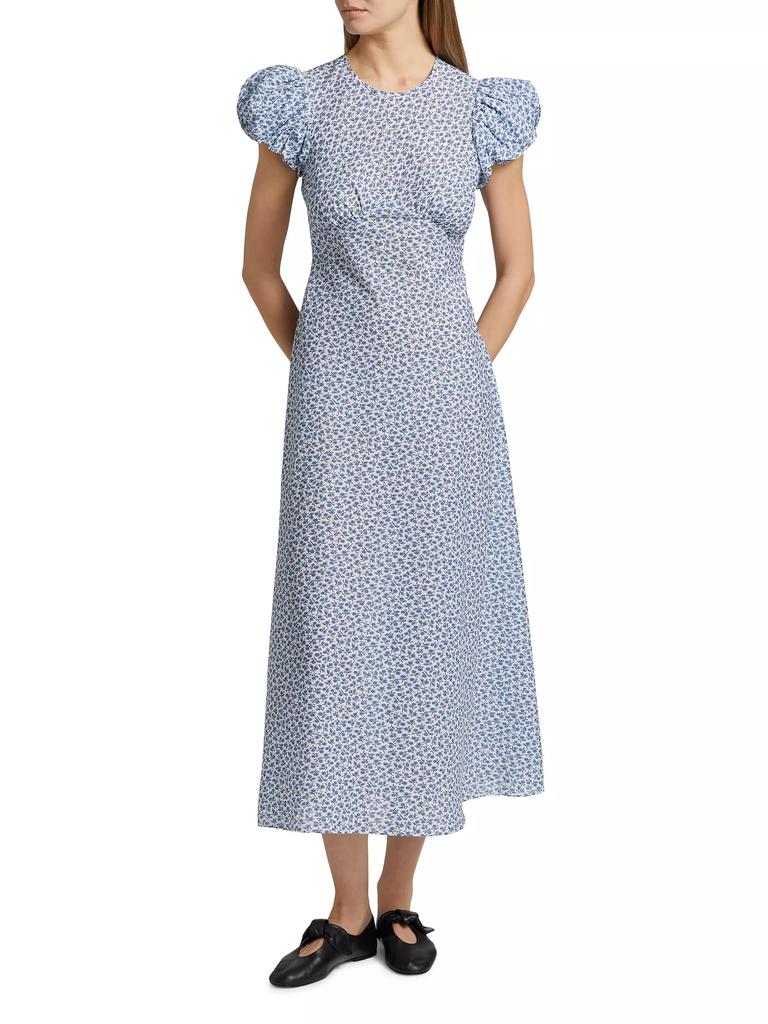 DÔEN Romina Floral Cotton Midi-Dress