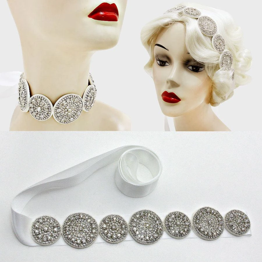 FASHNZFAB Deco Ring Organza Belt/ Choker/ Headband 2