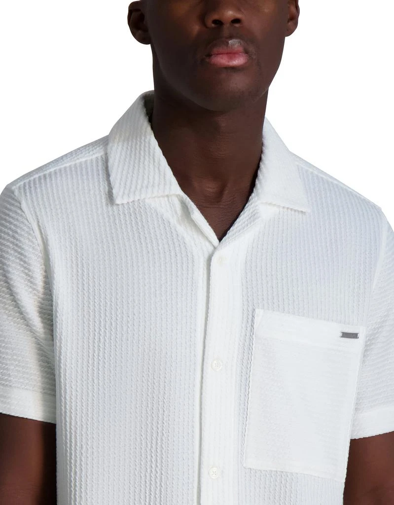 Karl Lagerfeld Paris KNIT JACQUARD BOXY CAMP SHIRT 5
