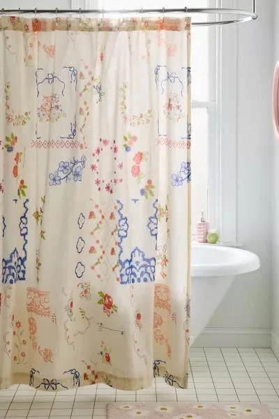 Urban Outfitters Irene Hanky Patterned Shower Curtain 1