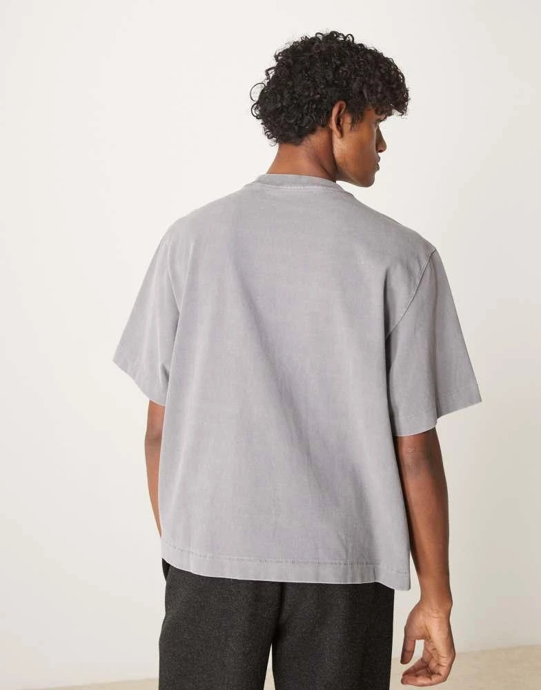 Abercrombie & Fitch Abercrombie & Fitch premium cropped t-shirt in grey wash 4