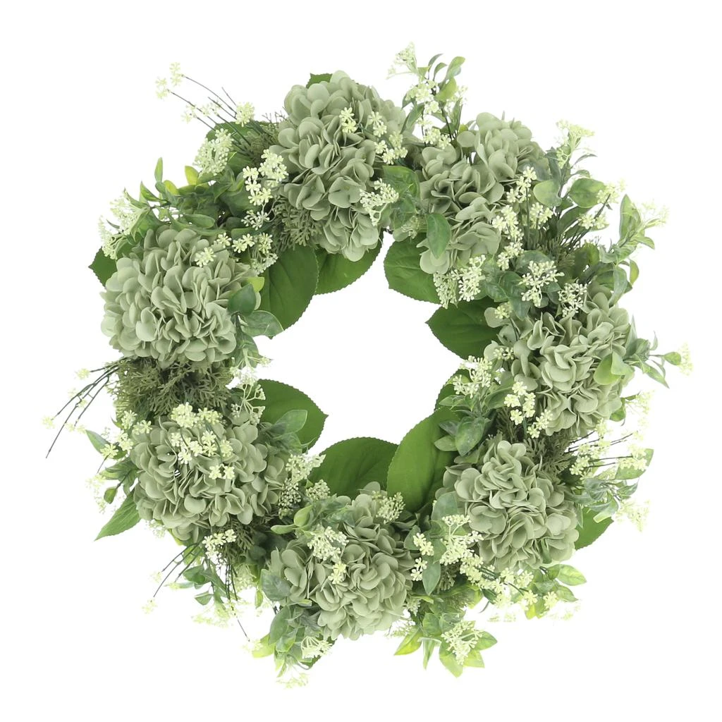 Creative Displays 24'' Hydrangea and Budding Flower Wreath 1