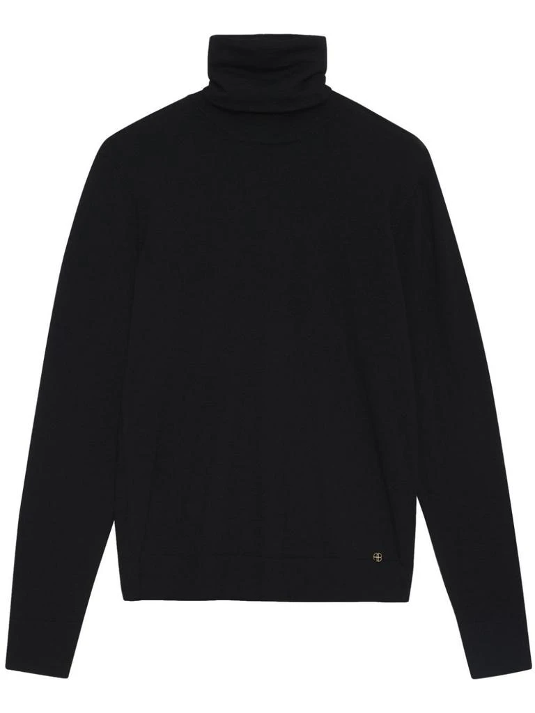 ANINE BING ETHAN BLACK HIGH NECK SWEATER 1