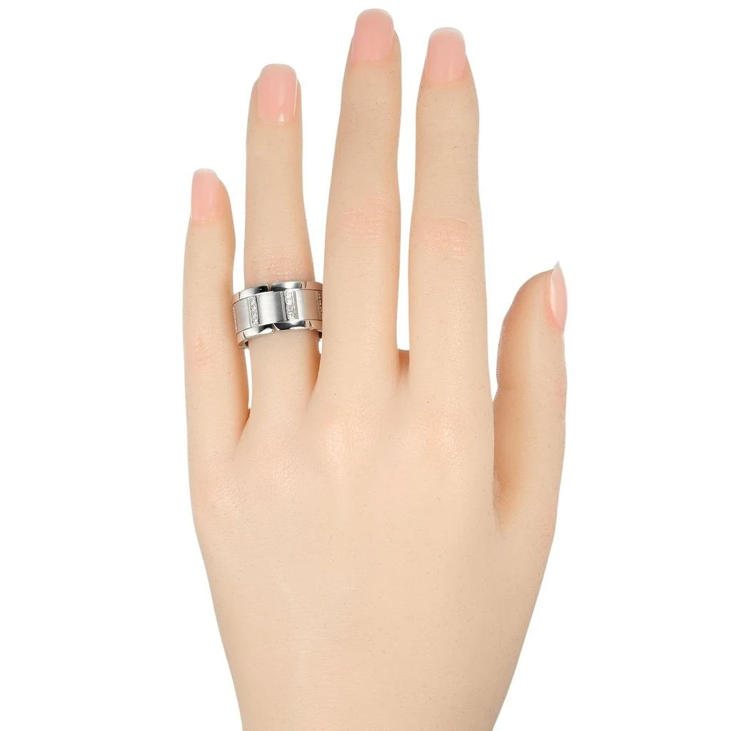 Cartier Tank Francaise Ring K18 White Gold Diamond 2