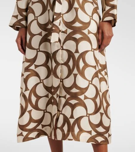 Max Mara Ileana printed silk twill shirt dress 6