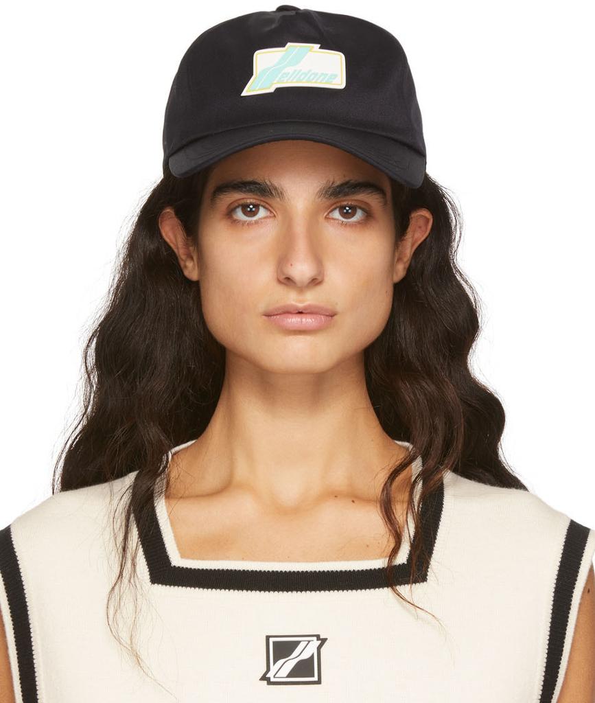 We11done Navy Logo Wappen Cap
