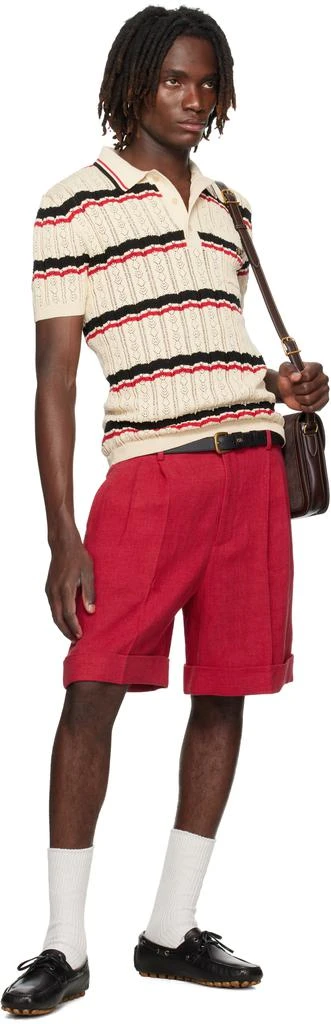 Valentino Beige Striped Polo 4