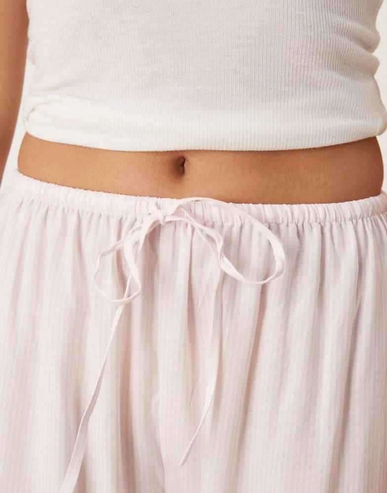 Luna Luna oversized pyjama bottoms in baby pink stripe 4
