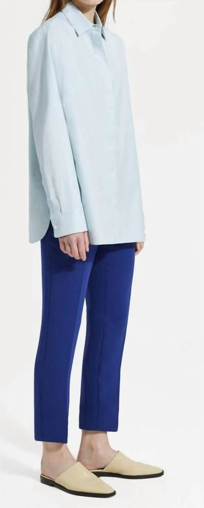 Theory Crepe Basic Pull On Pant In Navy Sapphire 3