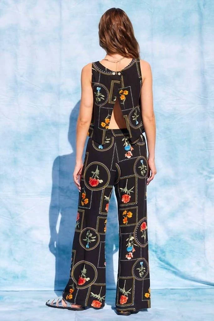 Illa Illa Illa Illa - Printed Open Back Top And Pants Set 2
