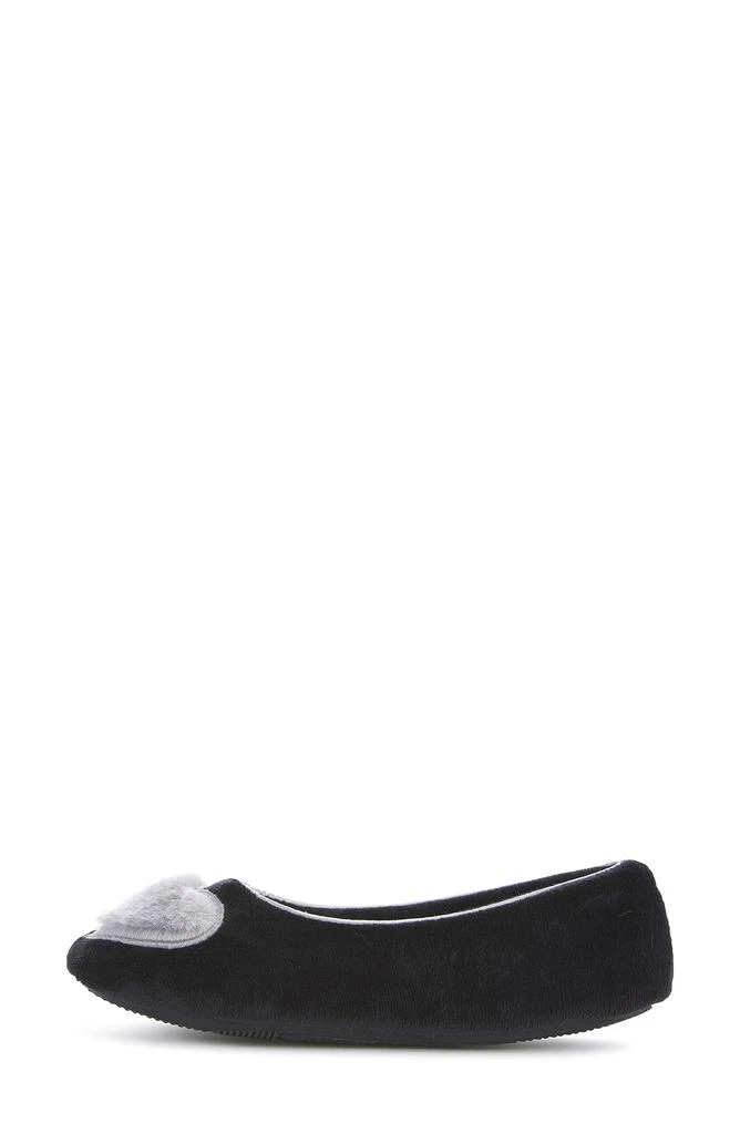 FLOOPI Zoe Heart Ballerina Slipper with Faux Fur Lining 2