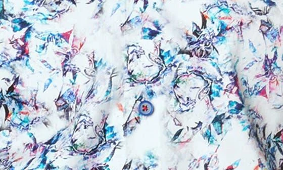 Robert Graham White Faded Floral Cotton Button-Up Shirt 4