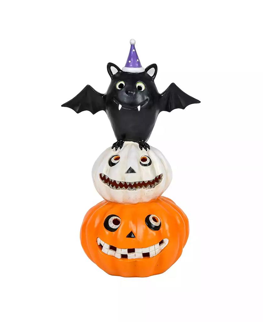 National Tree Company 22" Pre-Lit Bat Standing on Pumpkins