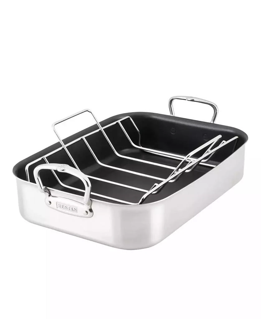 Hestan Provisions Classic Clad Nonstick Large Roaster with Rack 1