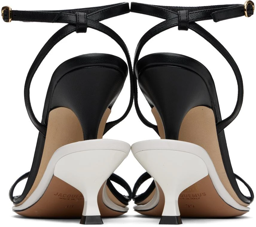 Jacquemus Black & White Les Sculptures 'Les doubles sandales' Heeled Sandals 2