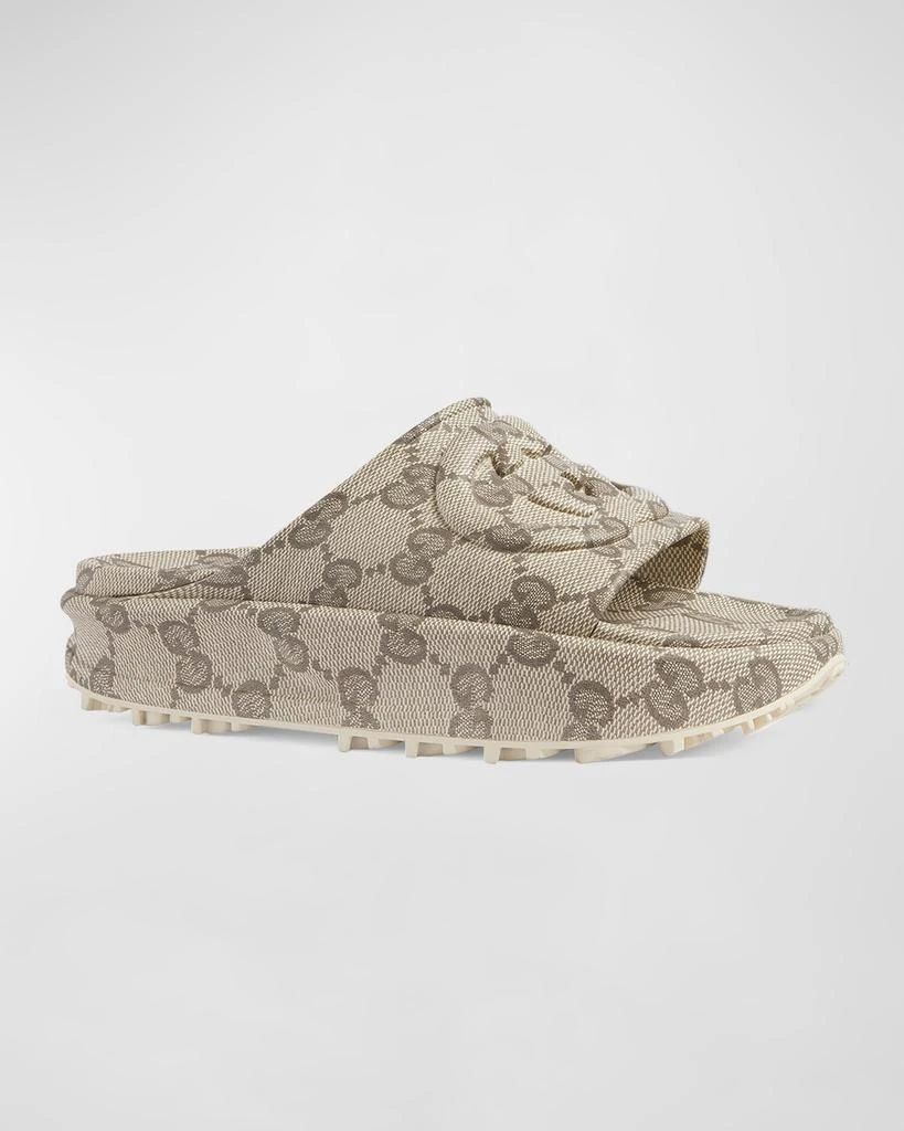 Gucci Men's Interlocking G Rubber Slide Sandals 2