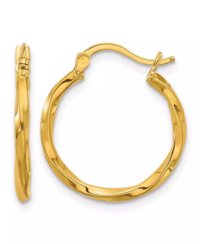 Macy's Twisted Hoop Earrings in 24k Yellow Gold