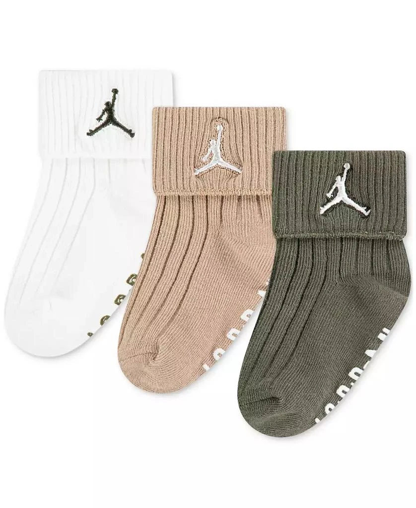 Jordan Baby Boy or Girl Essentials Ribbed Gripper Socks, 3 Pack