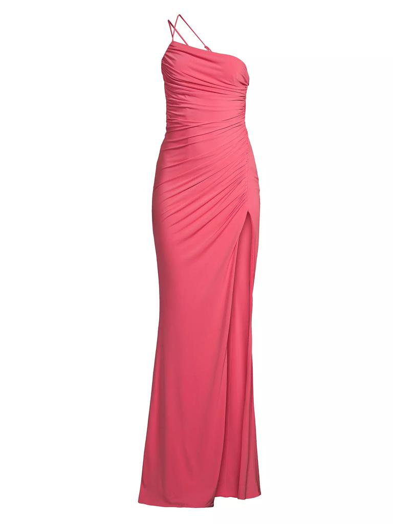 Katie May Winnipeg One-Shoulder Ruched Gown
