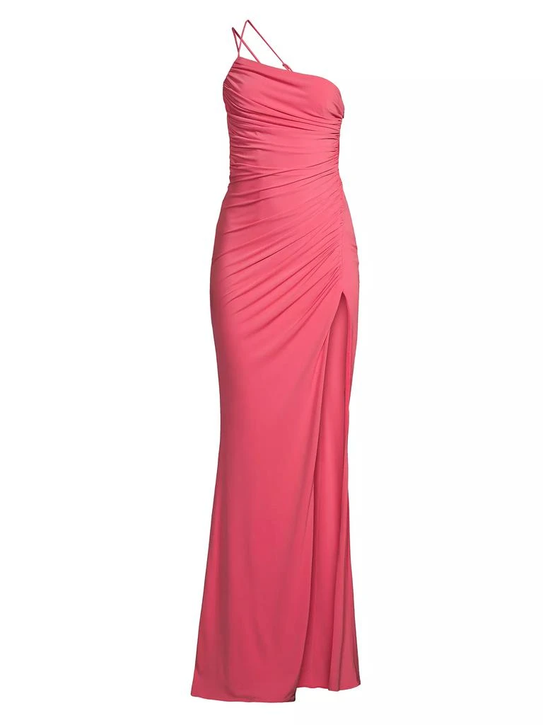Katie May Winnipeg One-Shoulder Ruched Gown 1
