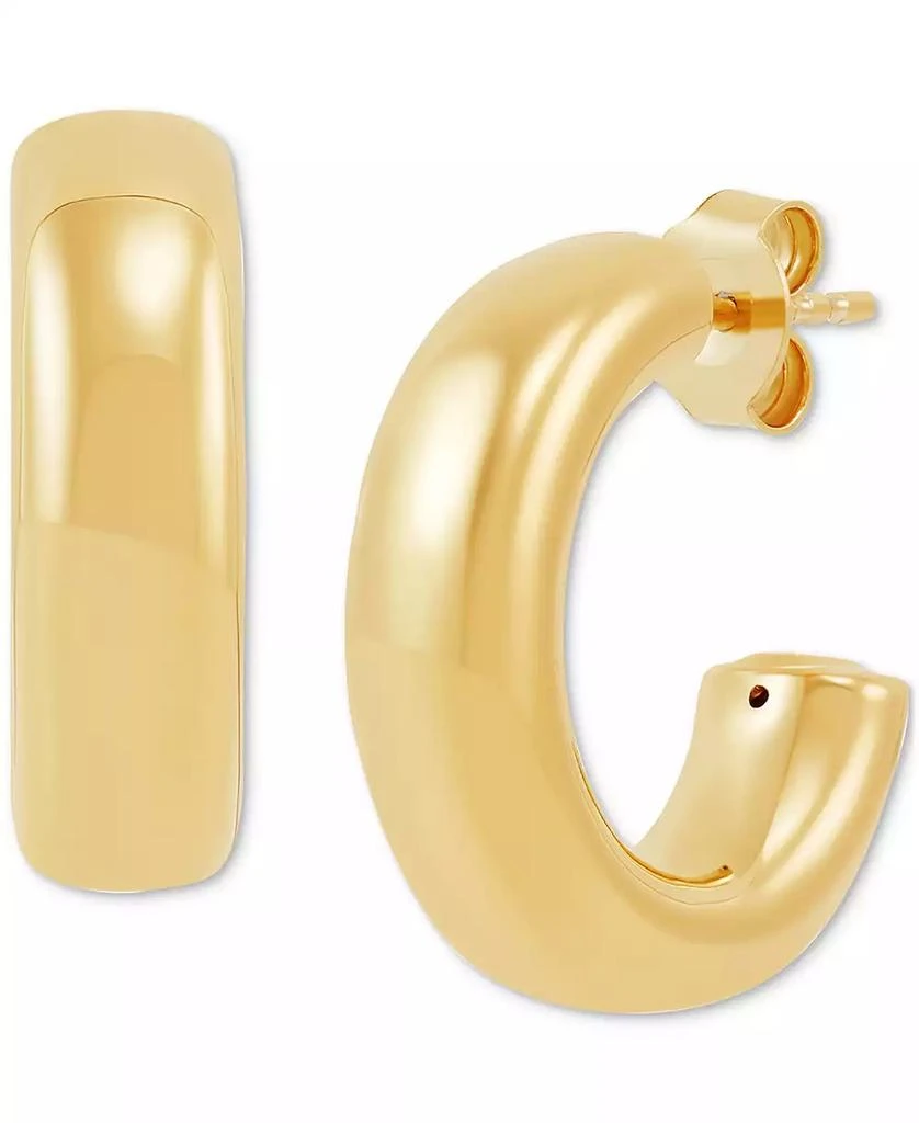 Macy's Polished Chunky Small Hoop Earrings in 14k Gold 4