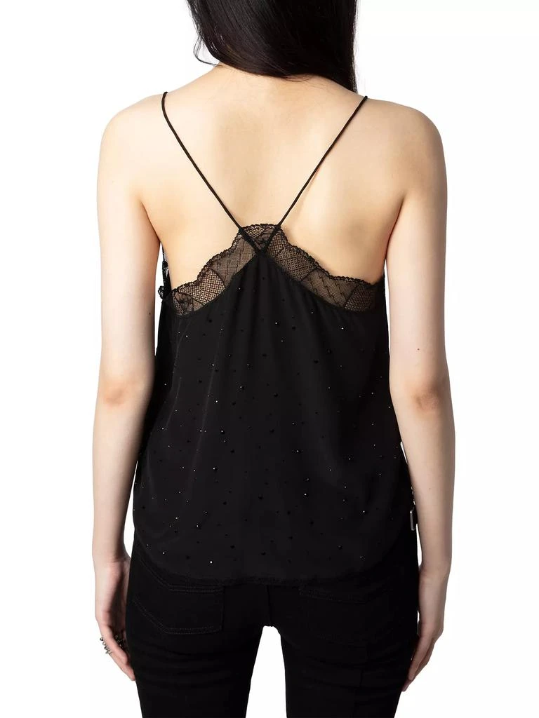 ZADIG & VOLTAIRE Christy Crystal & Silk Camisole 4