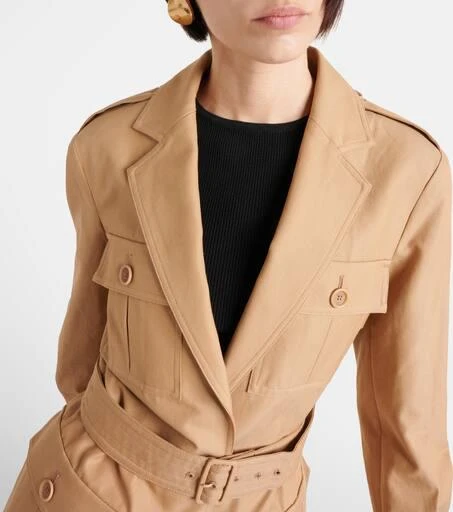Max Mara Pacos belted cotton canvas jacket 5