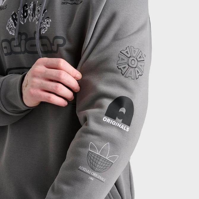 Adidas Men's adidas Originals Trefoil Essentials Moto Fleece Pullover Hoodie 5