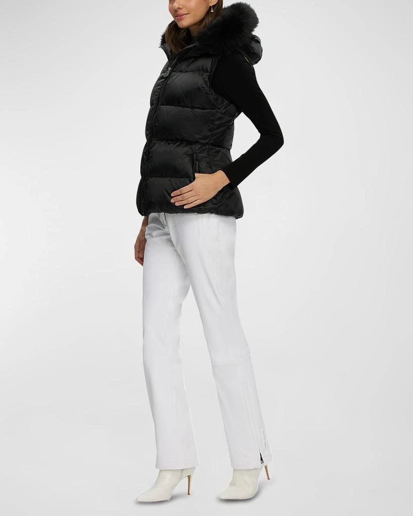 Gorski Apres-Ski Vest With Detachable Toscana Lamb Shearling Hood Trim 2