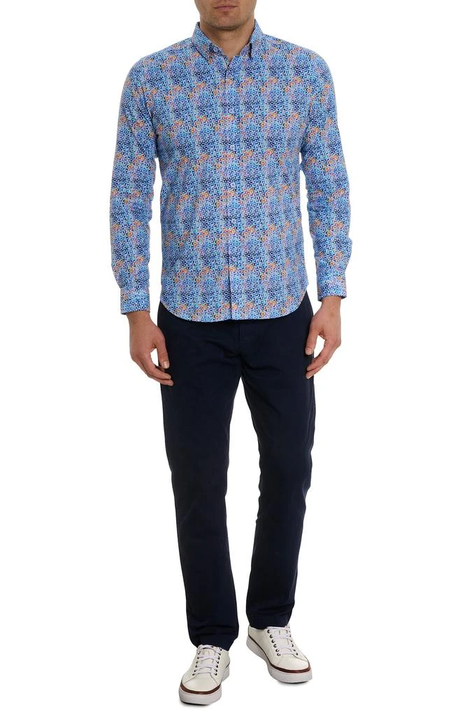 Robert Graham Venlow Geo Print Cotton Button-Up Shirt 6