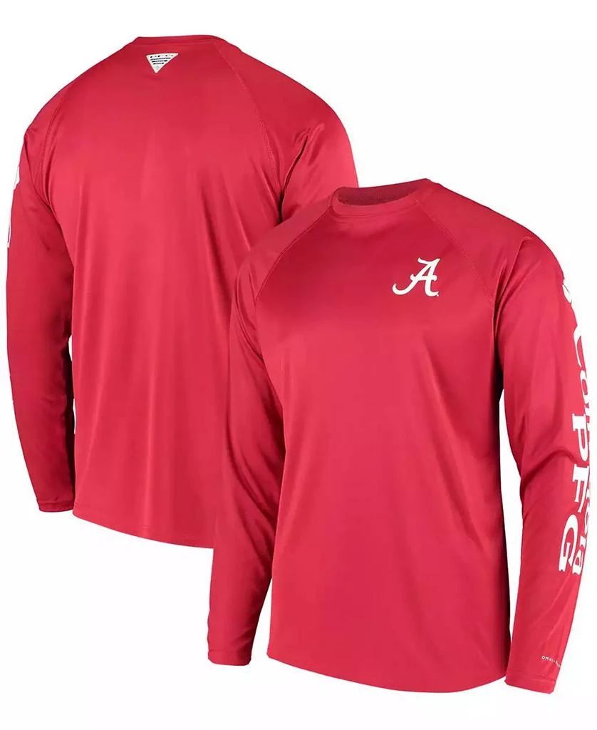 Columbia Men's PFG Crimson Alabama Crimson Tide Terminal Tackle Omni-Shade Long Sleeve T-shirt 1