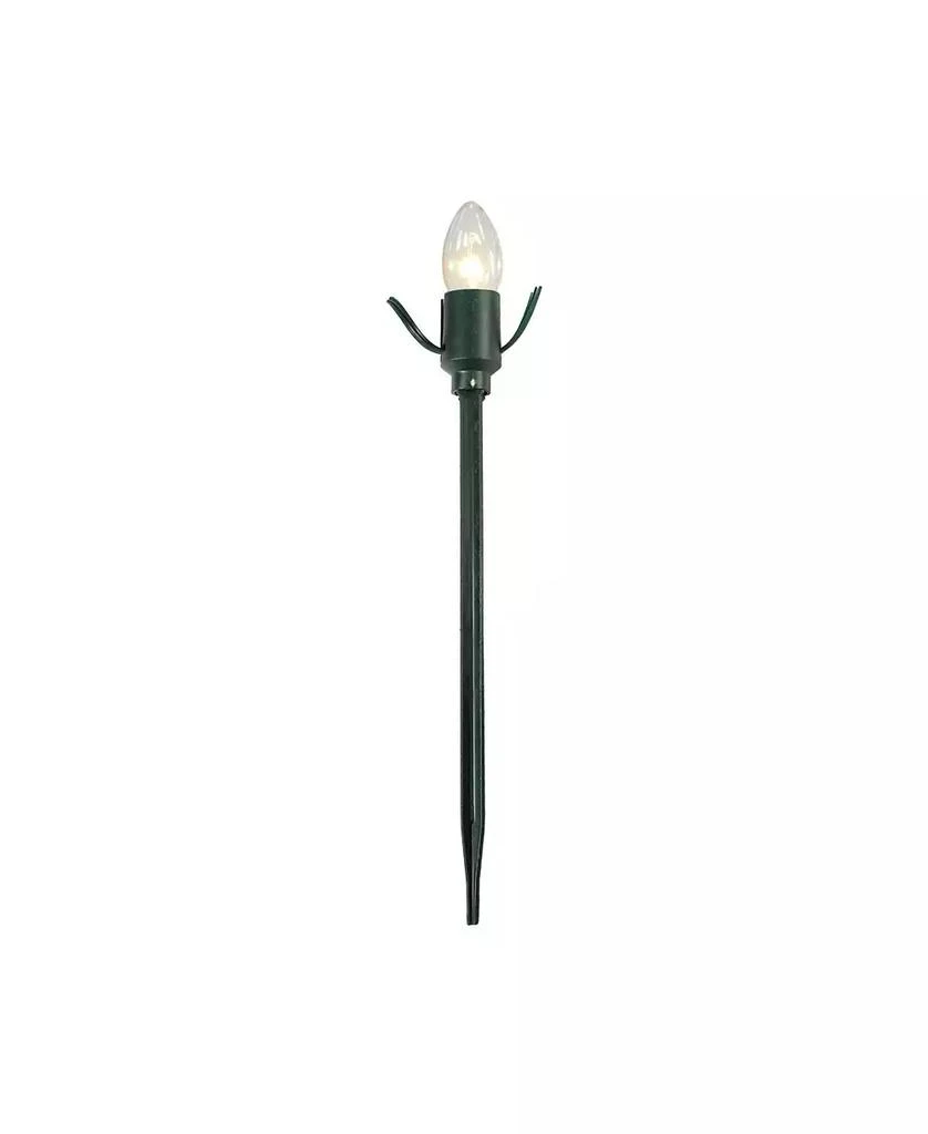 Northlight Clear Lighted C9 Shape Christmas Pathway Markers Green Wire, Set of 15 2