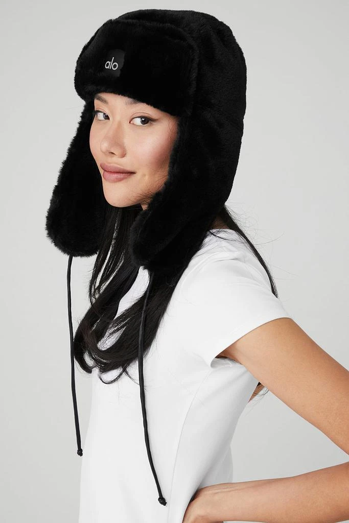 Alo Faux Fur Polar Hat - Black 4