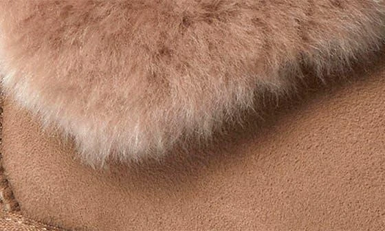 Dear Foams Perth Genuine Shearling Foldover Bootie 6