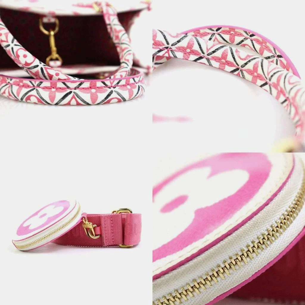 Louis Vuitton Louis Vuitton White/Pink Leather By The Pool OnTheGo PM Handbag 5