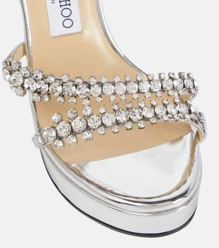 Jimmy Choo Bing Wedge 120 metallic sandals 6