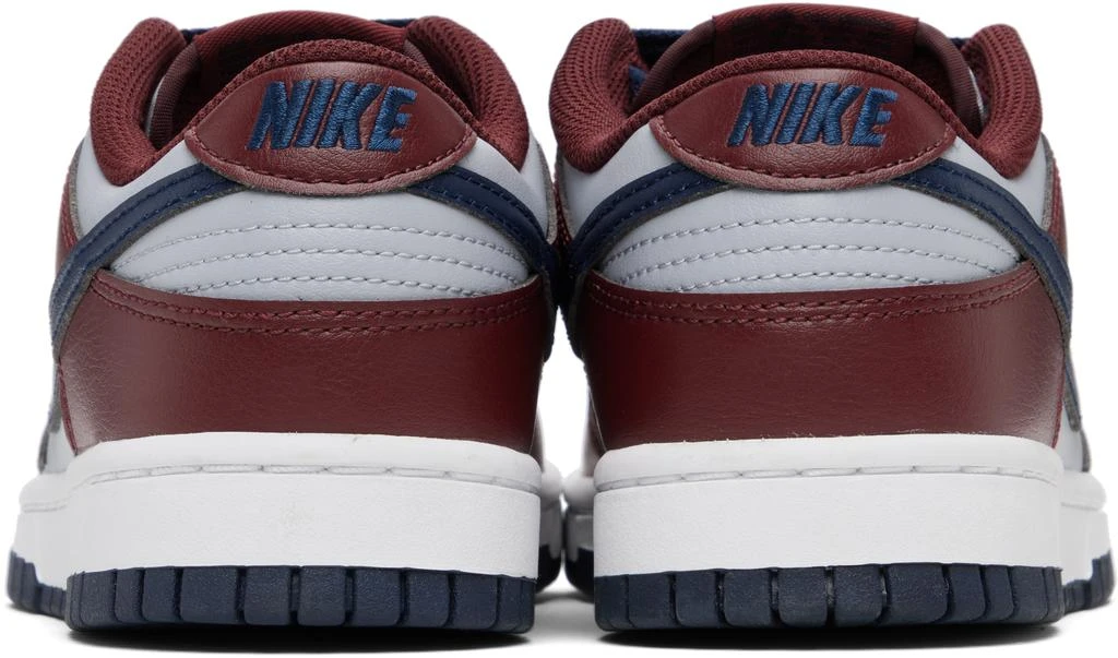 NIKE Burgundy & Gray Dunk Low Retro Sneakers