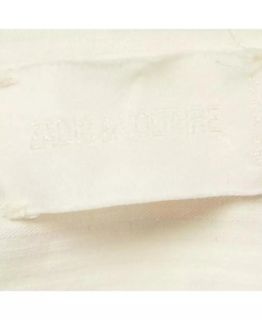 Pre-Owned Zadig 
Voltaire Women
s White Striped Cotton Tach Raye Jacket 6