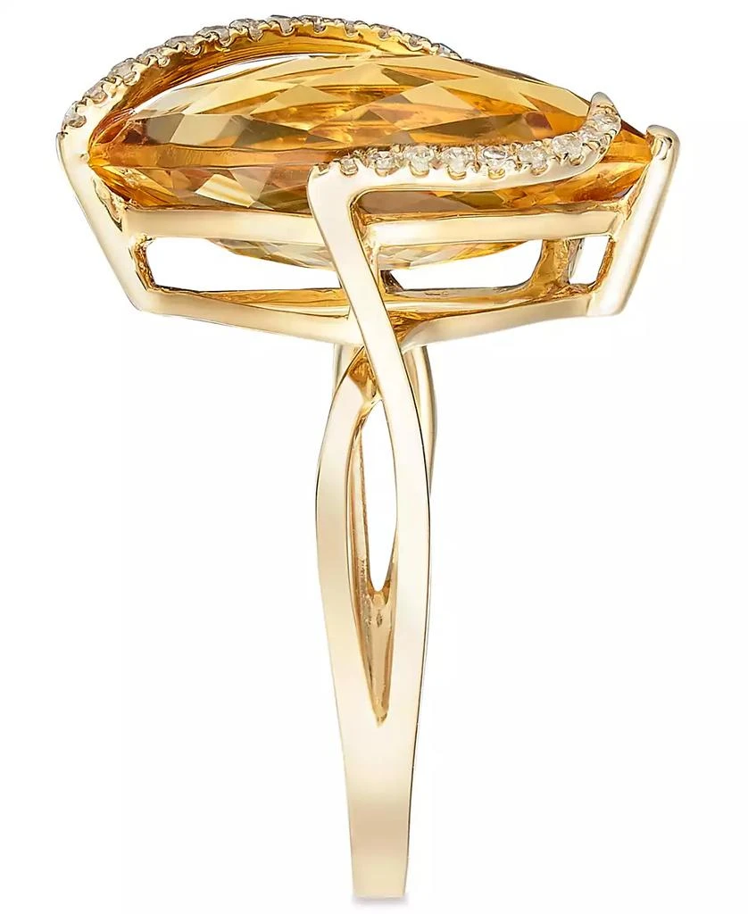 Effy EFFY® Marquise-Cut Pink Amethyst (6-7/8 ct. t.w.) and Diamond (1/8 ct. t.w.) Wrap Ring in 14k Gold (Also in Citrine 
London Blue Topaz) 4