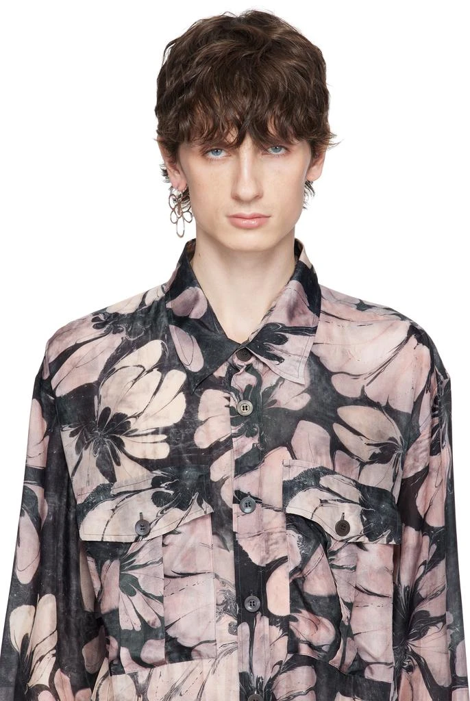 Perks and Mini Silver Rough Gesture Frame Single Earring 3