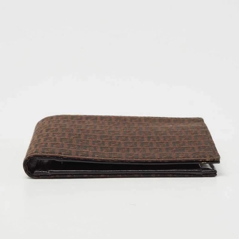 Fendi Fendi Black/Tobacco Zucca Canvas Bifold Wallet 8