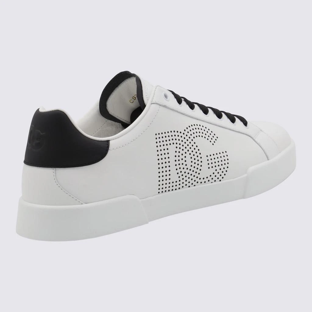 Dolce & Gabbana Dolce & Gabbana White And Black Leather Sneakers 2