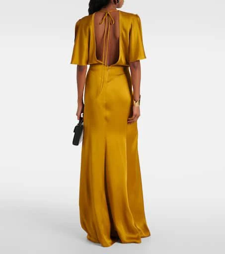 Victoria Beckham Gathered satin gown 3