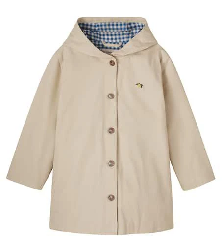 Konges Sløjd Hooded cotton trench coat