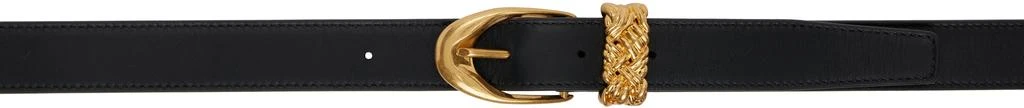 Bottega Veneta Black Intreccio Loop Belt 1