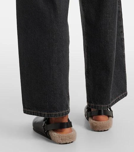 Brunello Cucinelli Monili shearling-lined leather clogs 7